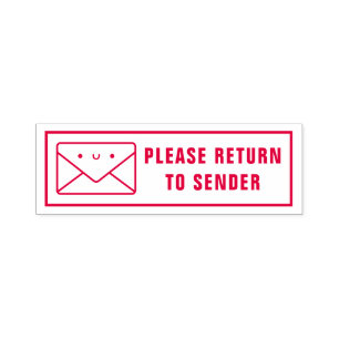Mooie enveloppe tekening retour afzender  zelfinktende stempel