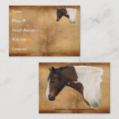 Mooie Equines Paard-liefhebber's Gift Visitekaartje (Voorkant / Achterkant)