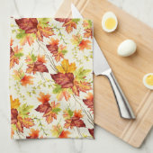 Mooie esdoorn bladeren theedoek (Quarter Fold)