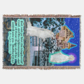 Mooie Eskie en Engel Schrift Mattheüs 6:33 Deken (Voorkant)