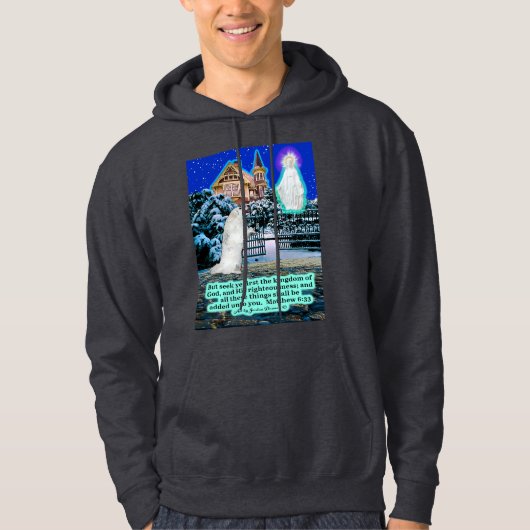 Mooie Eskie en Engel Schrift Mattheüs 6:33 Hoodie (Voorkant)