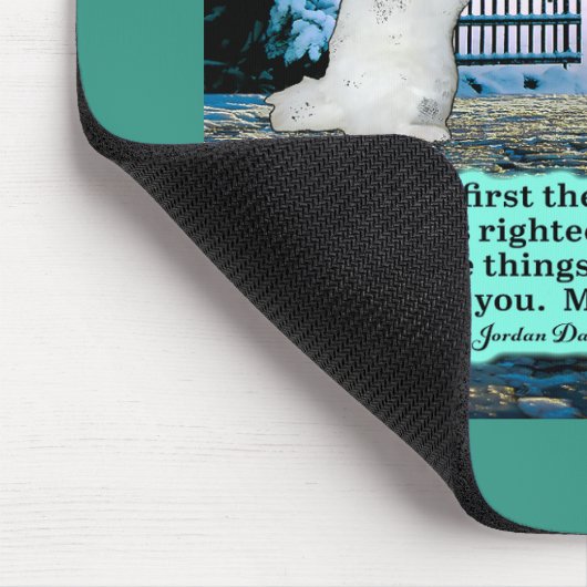 Mooie Eskie en Engel Schrift Mattheüs 6:33 Muismat (Hoek)