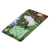 Mooie Eskie en Orchard Schrift Mattheüs 7:7 Magneet (Linkerzijde)