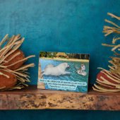 Mooie Eskimo Hond Schrift Plaque Spreuken 3:5 Fotoplaat (Zijkant)