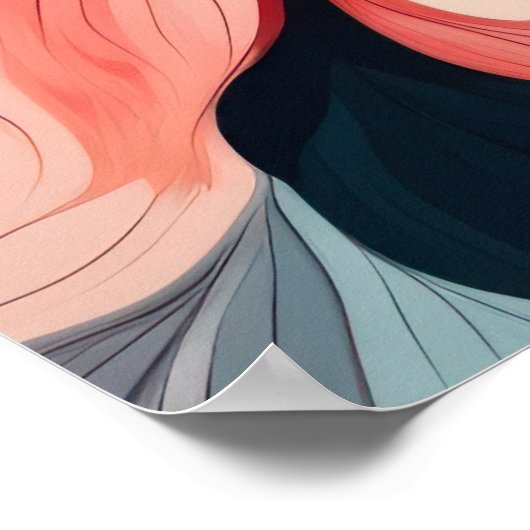 Mooie esthetische bloemen schilderen poster (Hoek)