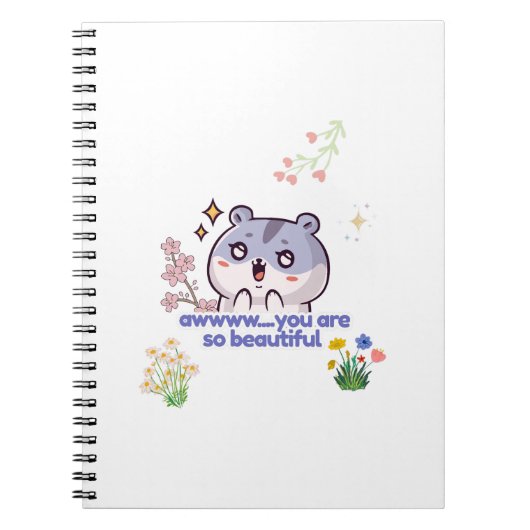 Mooie Esthetische Hamster Spiraal Notebook Notitieboek (Voorkant)