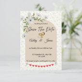 Mooie esthetische huwelijksnacht kaart (Staand voorkant)