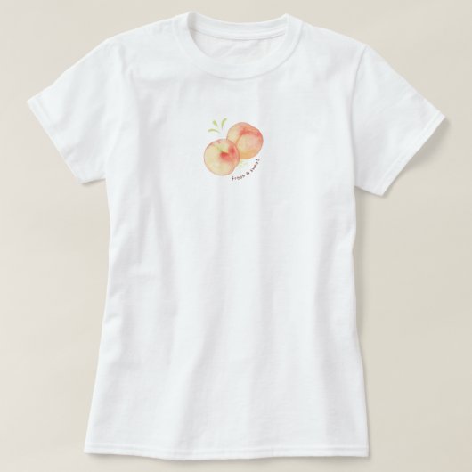 Mooie esthetische perziken pastel  t-shirt (Design voorkant)