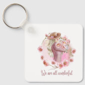 Mooie esthetische sleutelhanger Minimaal acrylaat (Voorkant)