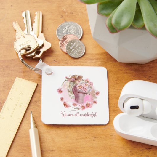 Mooie esthetische sleutelhanger Minimaal acrylaat (Bureau)