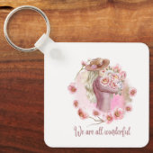 Mooie esthetische sleutelhanger Minimaal acrylaat (Voorkant)