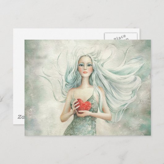 Mooie Etherale afbeelding en hart Briefkaart (Voorkant / Achterkant)