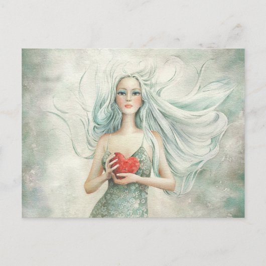 Mooie Etherale afbeelding en hart Briefkaart (Voorkant)