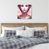 Mooie Etherische Betoverde Vrouw Fantasy Art Canvas Afdruk (Insitu (Slaapkamer))