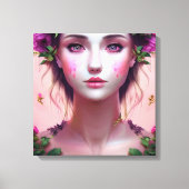 Mooie Etherische Betoverde Vrouw Fantasy Art Canvas Afdruk (Voorkant)