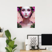 Mooie Etherische Betoverde Vrouw Fantasy Art Poster (Thuiskantoor)