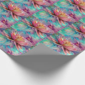 Mooie etherische grillige lotusbloem cadeaupapier (Hoek)