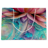 Mooie etherische grillige lotusbloem groot cadeauzakje (Voorkant)