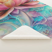 Mooie etherische grillige lotusbloem sherpa deken (3/4)