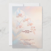 Mooie Etherische Kleuren Orchidee | Serene Wedding Kaart (Achterkant)