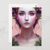 Mooie Etherische Vrouw Fantasy Art Briefkaart (Voorkant / Achterkant)