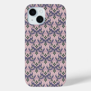 Mooie etnische Damascus-patroon pointillisme  iPhone 15 Case