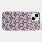 Mooie etnische Damascus-patroon pointillisme Case-Mate iPhone Case (Achterkant (horizontaal))