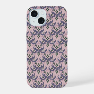 Mooie etnische Damascus-patroon pointillisme iPhone 15 Case