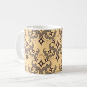 Mooie etnische Damascus-patroon pointillisme Koffiemok