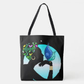 Mooie etnische vrouw over print Tas (Voorkant)