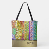 Mooie etnische vrouw over print Tas (Achterkant)