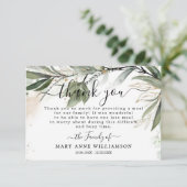 Mooie Eucalyptus Funeral Food Hartelijk dank Bedankkaart (Staand voorkant)