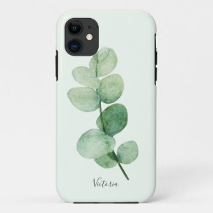 Mooie eucalyptusgrienery, aangepaste namen Case-Mate iPhone case