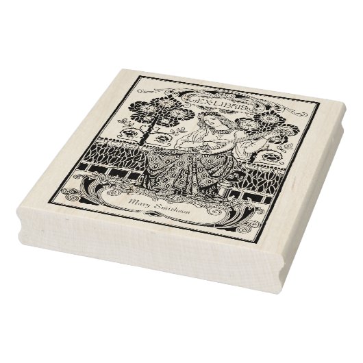Mooie  ex libris aangepaste naam rubberstempel (Stempel)