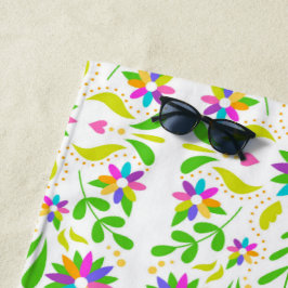 Mooie exotische Mexicaanse bloemen Strandlaken
