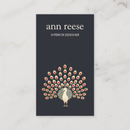 Mooie exotische peacock-veren visitekaartje