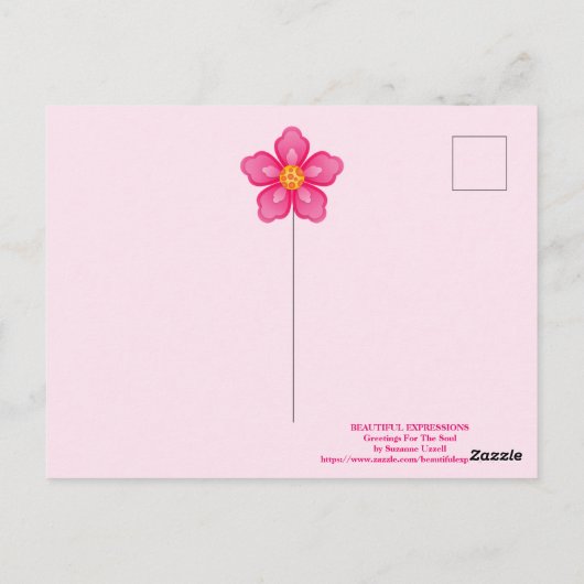 Mooie expressies briefkaart (Achterkant)