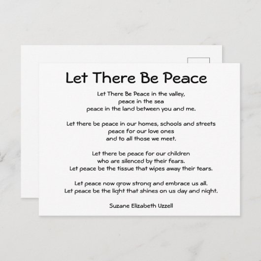 Mooie expressies briefkaart (Voorkant / Achterkant)