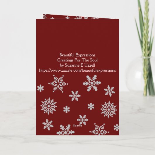 Mooie expressies feestdagen kaart (Achterkant)