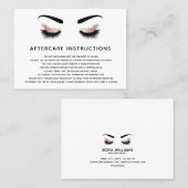 Mooie Eye Roos Gouden glitter wimpers Nazorg Aanbevelingskaartje (Voorkant / Achterkant)