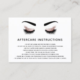 Mooie Eye Roos Gouden glitter wimpers Nazorg Aanbevelingskaartje