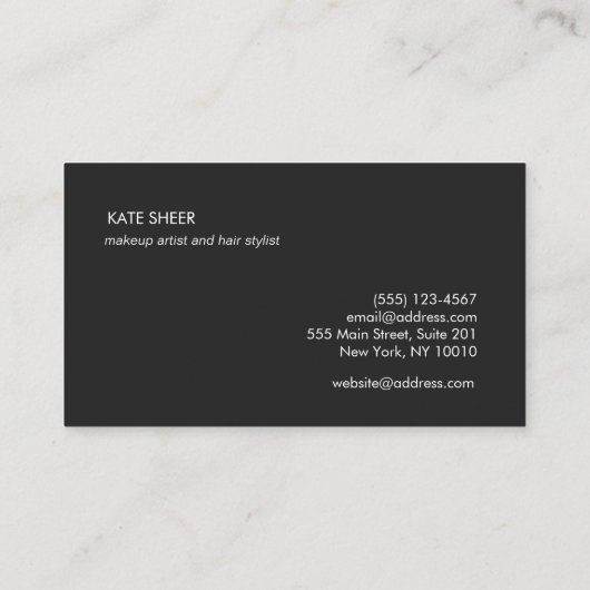 Mooie Eyelashes en Brows Cosmetoloog Visitekaartje (Achterkant)