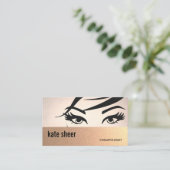 Mooie Eyelashes en Brows Cosmetoloog Visitekaartje (Staand voorkant)
