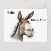 Mooie Ezel Bedankkaart Briefkaart (Voorkant)