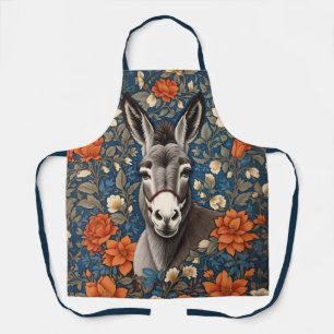 Mooie ezel gezicht elegante bloem schort