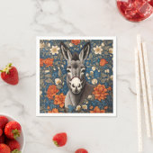 Mooie ezel gezicht elegante bloem servet (Insitu)