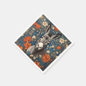 Mooie ezel gezicht elegante bloem servet (Hoek)