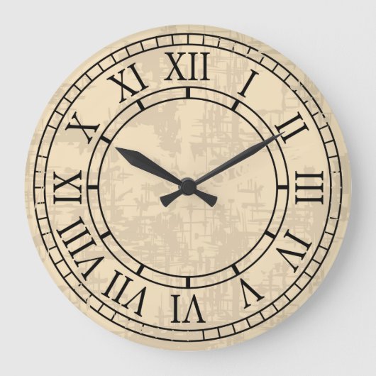 Mooie Face Roman Numeral Wall Clock Grote Klok (Voorkant)