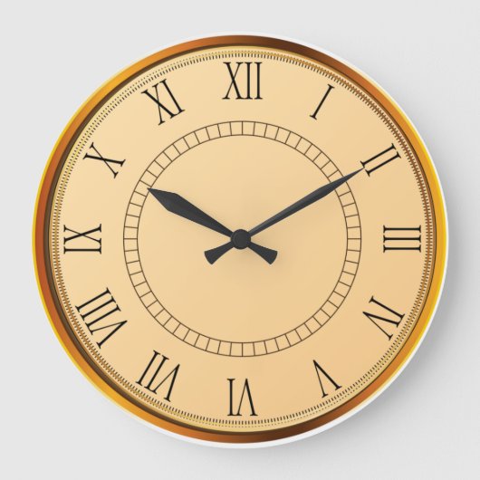 Mooie  Face Roman Numeral Wall Clock Grote Klok (Voorkant)