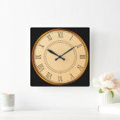 Mooie  Face Roman Numeral Wall Clock Vierkante Klok (Huis)